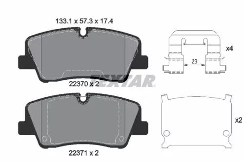 Textar Rear Brake Pads Set For Hyundai H350