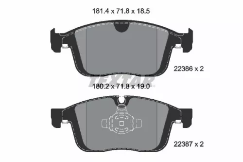 Textar Front Brake Pads Set For Volvo Xc60