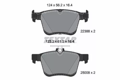 Textar Rear Brake Pads Set For Audi Vw Q2 T-roc Taos