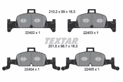 Textar Front Brake Pads Set For Audi A4 A4 Allroad A5 A6 A6 Allroad A6 E-tron A7