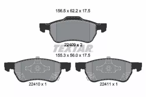 Textar Front Brake Pads Set For Mg Mg (Saic) Roewe (Saic) 350 360 360 Plus 5 Gt 