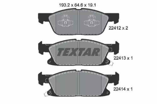 Textar Front Brake Pads Set For Changan Ford Ford Australia Ford Usa Lincoln Cs9