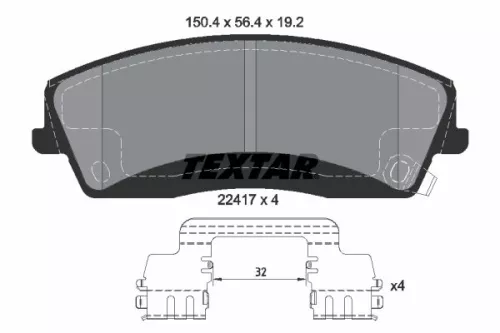 Textar Front Brake Pads Set For Chrysler Dodge 300c Challenger Charger Magnum