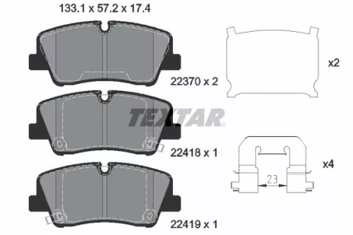 Textar Rear Brake Pads Set For Hyundai H350