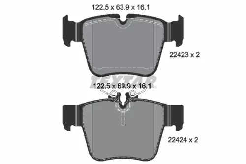 Textar Rear Brake Pads Set For Mercedes C-class Glc
