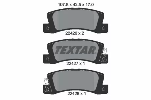 Textar Rear Brake Pads Set For Toyota Caldina Camry Vista / Camry
