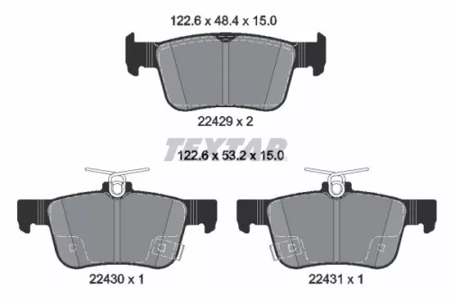 Textar Rear Brake Pads Set For Acura (Gac) Haval Honda Honda (Dongfeng) Honda (G