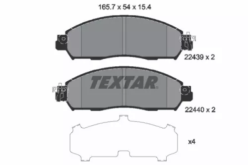 Textar Front Brake Pads Set For Nissan Nissan (Dfac) Suzuki Landy Leaf Nv200 Nv2