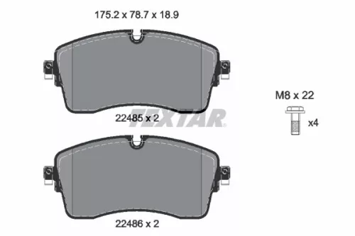 Textar Front Brake Pads Set For Jaguar E-pace