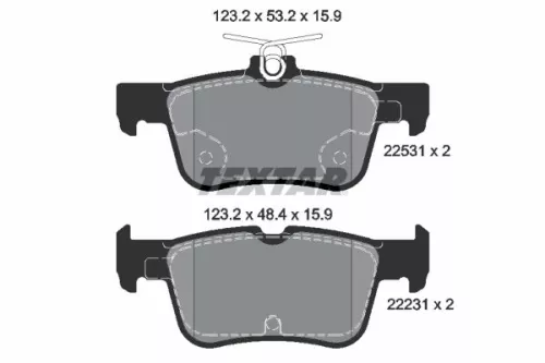Textar Rear Brake Pads Set For Ford Ford (Changan) Ford Australia Ford Usa Linco