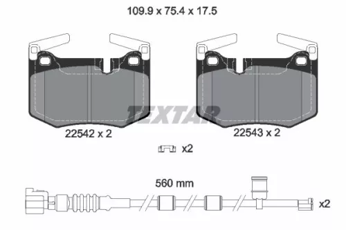 Textar Rear Brake Pads Set For Lexus Gs Rc