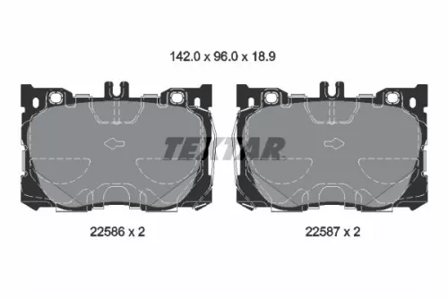 Textar Front Brake Pads Set For Mercedes Mercedes (Bbdc) C-class Cls E-class Eqc