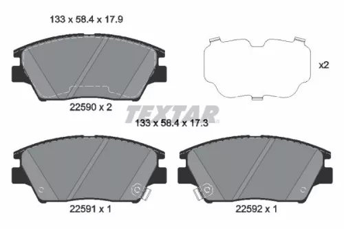 Textar Front Brake Pads Set For Kg Mobility Ssangyong Korando Tivoli Tivoli Gran