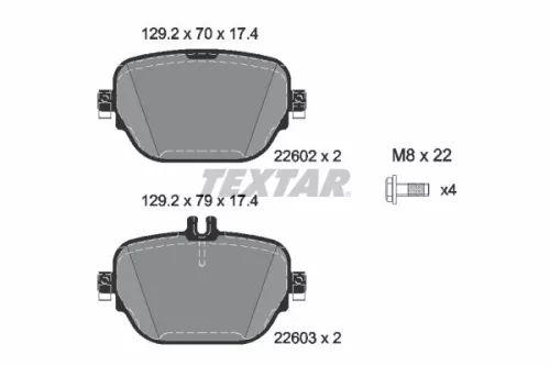Textar Rear Brake Pads Set For Mercedes Mercedes (Bbdc) Cls E-class Eqc Glc