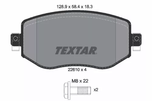 Textar Front Brake Pads Set For Renault Megane