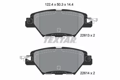 Textar Rear Brake Pads Set For Mazda Mazda (Changan) Cx-8 Cx-9