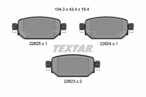 Textar Rear Brake Pads Set For Mazda Mazda (Changan) 3 3 Axela Cx-3
