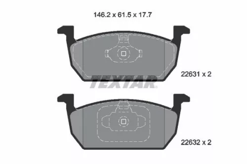Textar Front Brake Pads Set For Audi Seat Skoda Vw Vw (Svw) A1 A1 Allstreet A1 C
