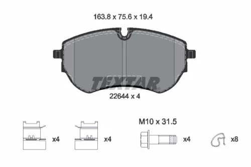 Textar Front Brake Pads Set For Vw Amarok
