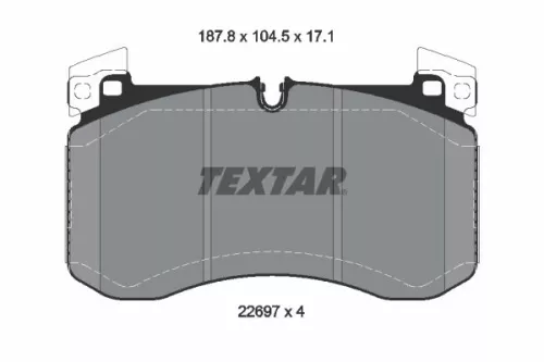 Textar Front Brake Pads Set For Mercedes G-class Gle Gls S-class