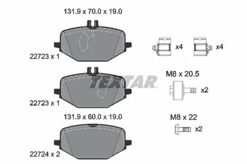 Textar Rear Brake Pads Set For Mercedes G-class Gle Gls
