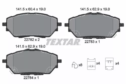 Textar Front Brake Pads Set For Toyota C-hr Corolla