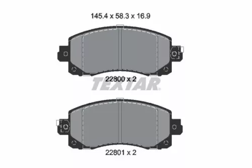 Textar Front Brake Pads Set For Subaru Crosstrek Forester Impreza Outback Xv
