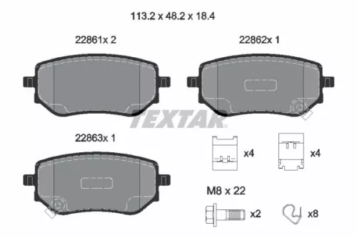 Textar Rear Brake Pads Set For Mercedes Nissan Renault Alaskan Navara Np300 X-cl