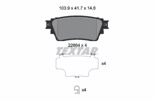Textar Rear Brake Pads Set For Mitsubishi Mitsubishi (Gac) Eclipse Cross Outland