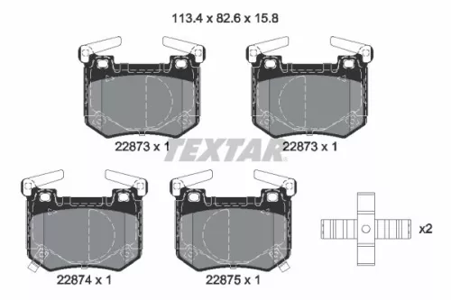 Textar Rear Brake Pads Set For Genesis Kia G70 Stinger