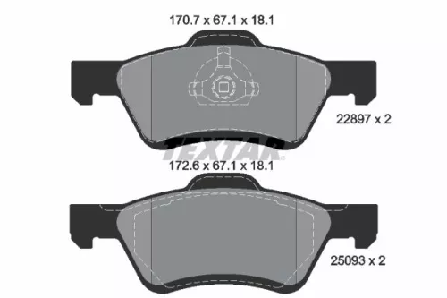 Textar Front Brake Pads Set For Ford Usa Mercury Escape Mariner