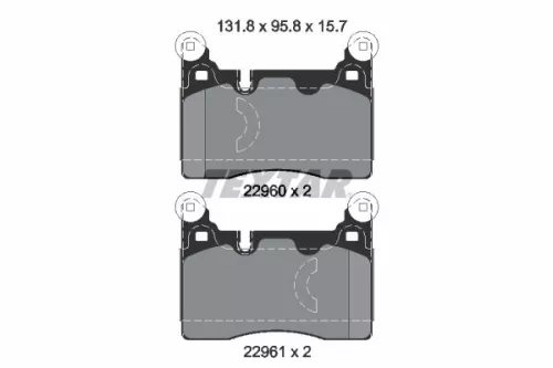 Textar Rear Brake Pads Set For Aston Martin Db11 Vantage