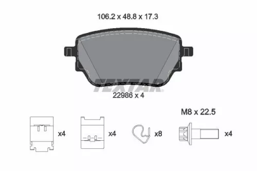 Textar Rear Brake Pads Set For Mercedes A-class B-class Cla Gla Glb