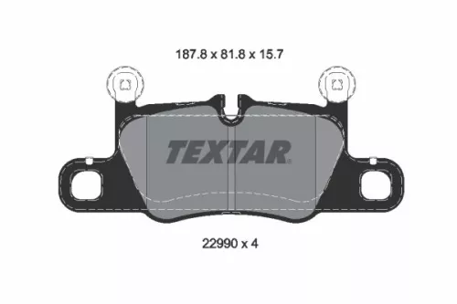 Textar Rear Brake Pads Set For Audi Porsche Cayenne E-tron Gt Taycan