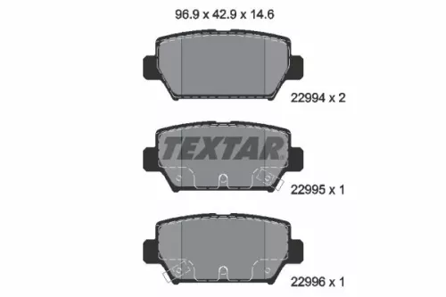 Textar Rear Brake Pads Set For Mitsubishi Mitsubishi (Gac) Eclipse Cross