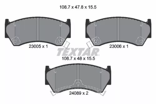 Textar Front Brake Pads Set For Nissan Suzuki (Changhe) Almera Cube Landy Presea