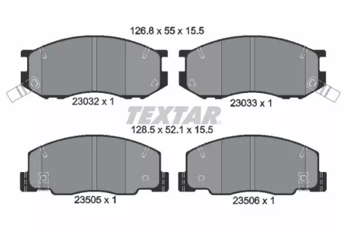Textar Front Brake Pads Set For Daihatsu Toyota 4 Runner Delta Estima Emina / Lu