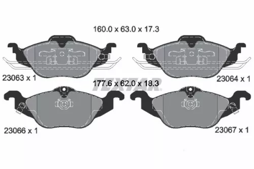 Textar Front Brake Pads Set For Chevrolet Holden Opel Vauxhall Astra Astra G Cla