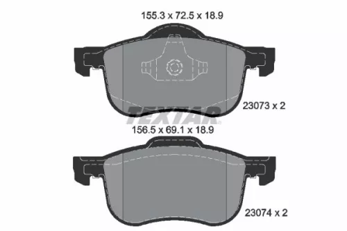Textar Front Brake Pads Set For Volvo S60 S80 V70 Xc70