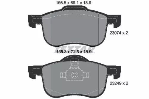 Textar Front Brake Pads Set For Volvo S60 S80 V70 Xc70