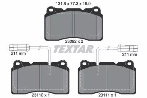 Textar Front Brake Pads Set For Alfa Romeo Lancia Volvo 156 159 166 Brera Kappa 