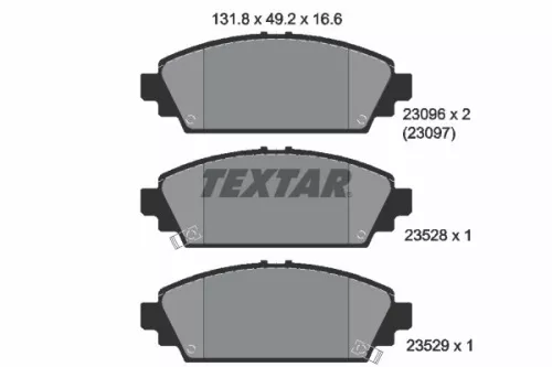 Textar Front Brake Pads Set For Honda Accord Civic