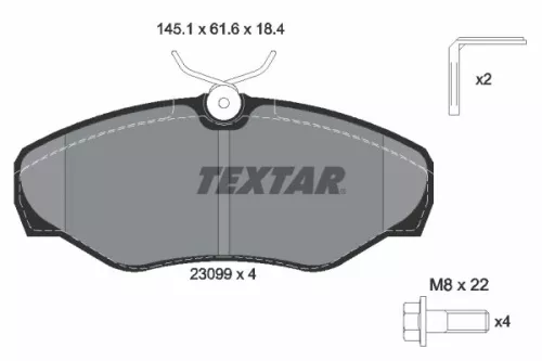 Textar Front Brake Pads Set For Nissan Opel Renault Vauxhall Espace Primastar Tr