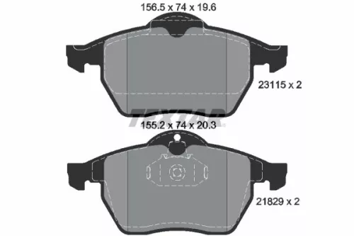 Textar Front Brake Pads Set For Chevrolet Holden Opel Saab Vauxhall 9-5 Calibra 