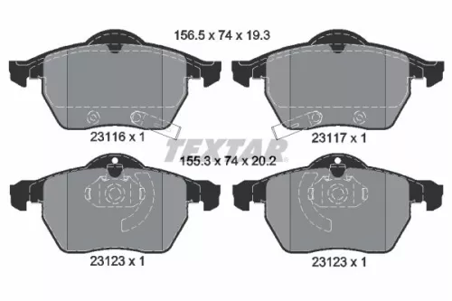 Textar Front Brake Pads Set For Holden Opel Saab Saturn Vauxhall 9-3 9-5 Astra L