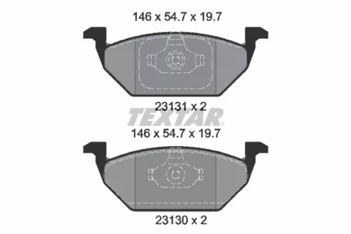 Textar Front Brake Pads Set For Audi Roewe (Saic) Seat Skoda Skoda (Svw) Streets