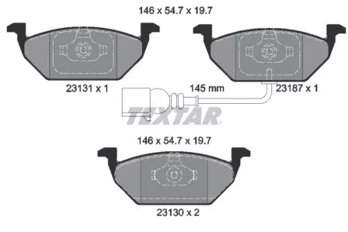 Textar Front Brake Pads Set For Audi Seat Skoda Vw Vw (Svw) A2 A3 Altea Altea Xl