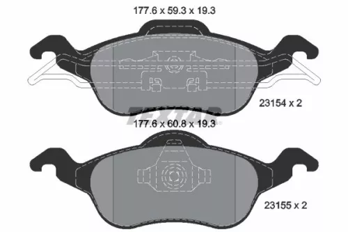 Textar Front Brake Pads Set For Ford Ford Australia Focus