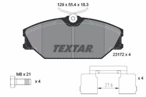TEXTAR TEXTAR 2317203 Textar Front Brake Pads Set For Renault Clio Laguna Megane Safrane Scénic 