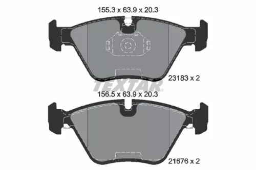 TEXTAR TEXTAR 2318302 Textar Front Brake Pads Set For Bmw Mg Rover Wiesmann 3 75 Mf3 Mg X-power Mg Zt  
